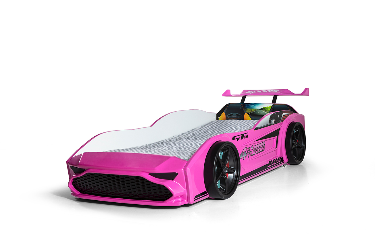 Kinder Autobett GT18 Turbo 4x4 in Pink