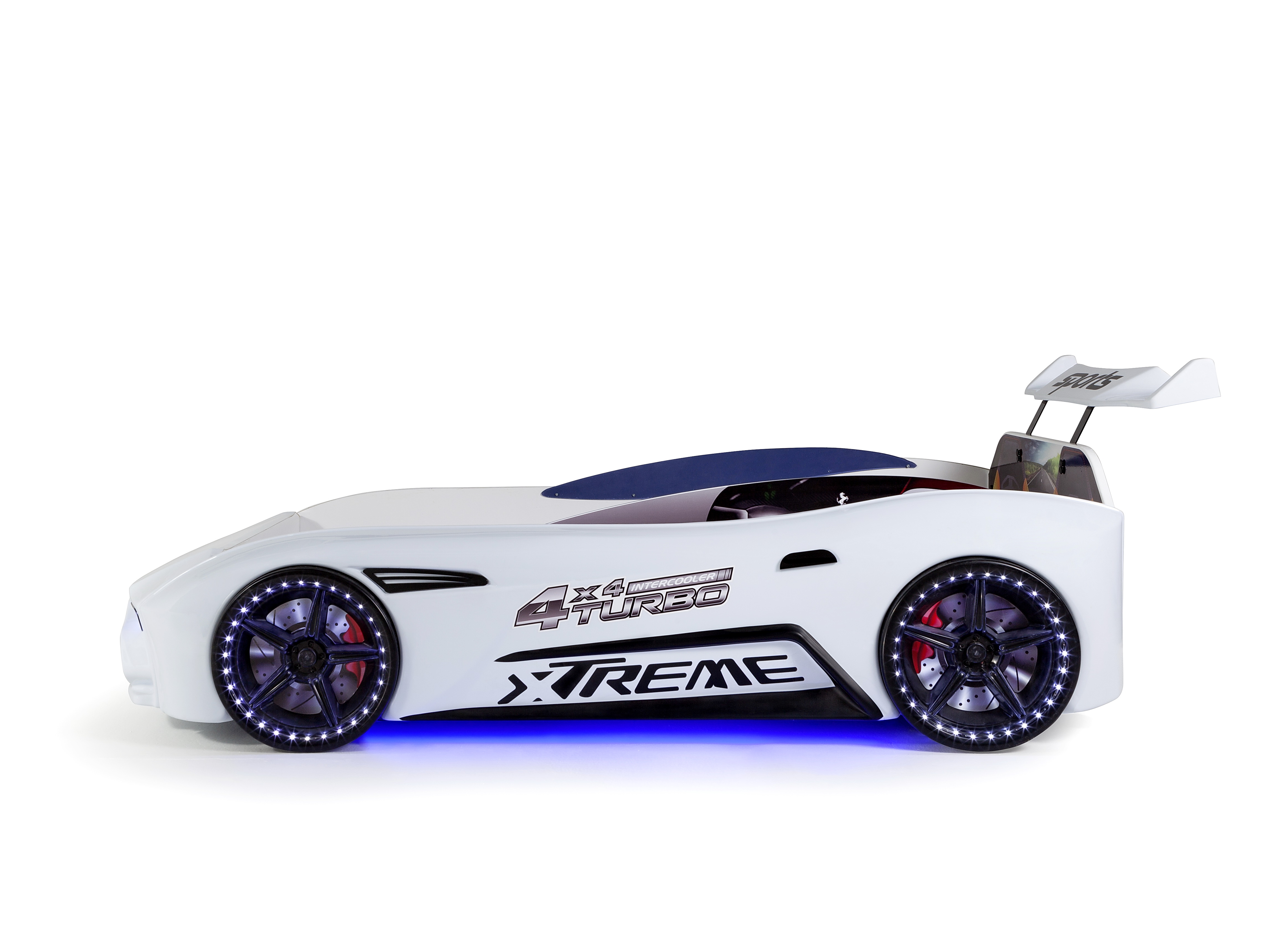 Autobettzimmer GT18 Extreme Turbo 4-teilig in Weiß