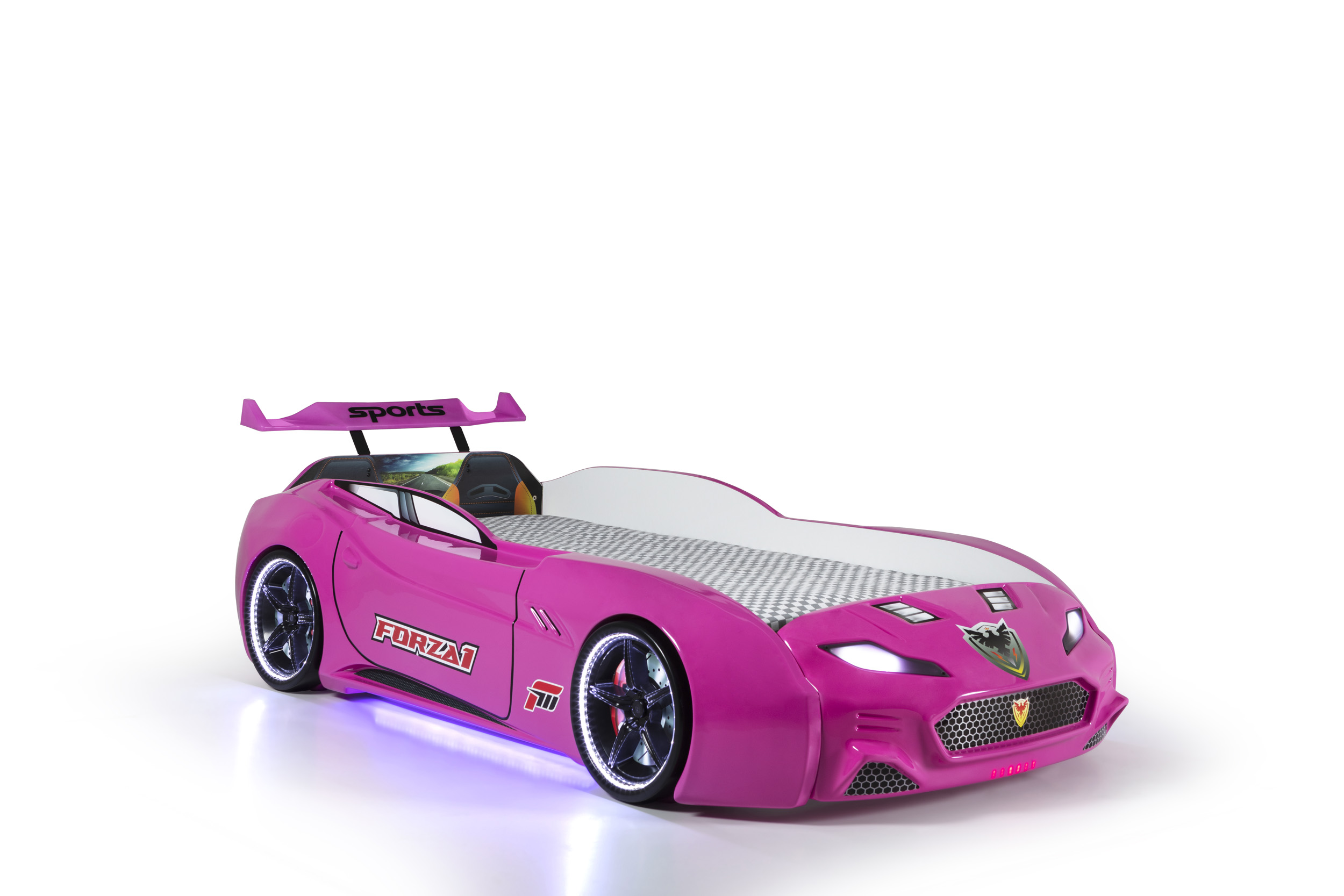 Autobett Forza 1 Coupe mit Bluetooth Pink