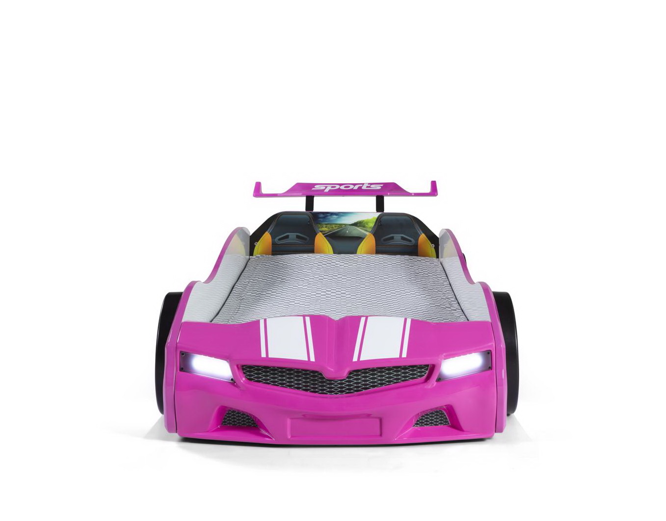 Kinder Autobett Bumer SPX Pink mit LED Scheinwerfer