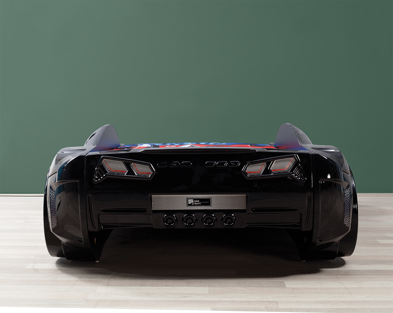 Autobett Luxury Standard in Schwarz mit LED Scheinwerfern und Sound