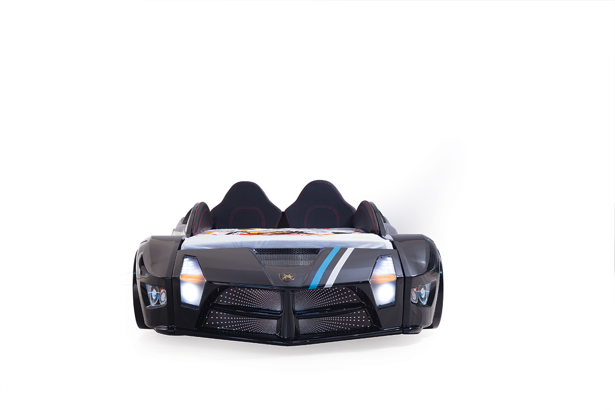 Autobett in Schwarz Luxury mit LED Beleuchtung